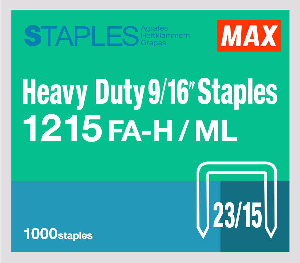 MAX No. 1215FA-H Heavy-Duty Staples